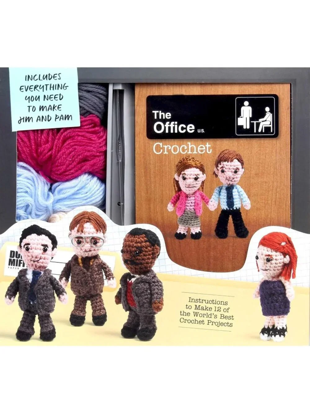 The Office Crochet Kits & Paperback Book by Allison Hoffman New Sealed in Box
